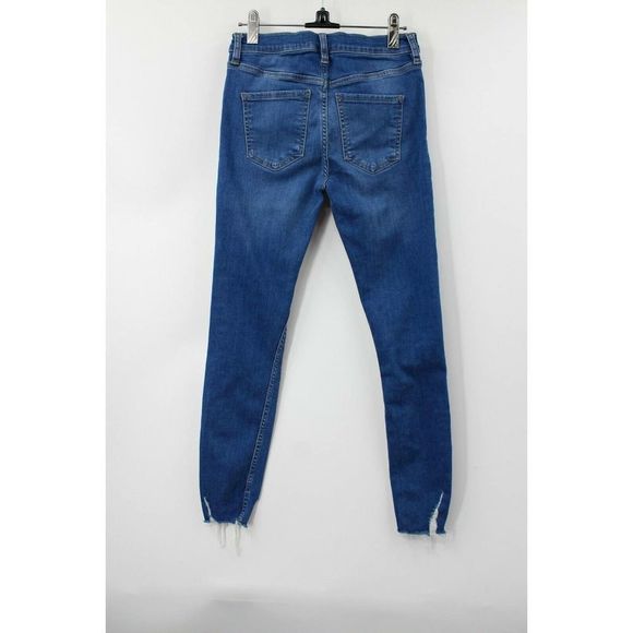 Free People Distressed Cut-Off Hem Skinny Jean - Picture 8 of 9